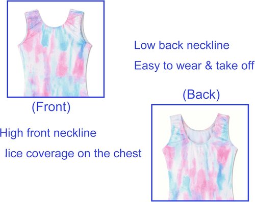 Domusgo Sparkly Gymnastics Leotard for Girls - Pro One-Piece Unitard with Shorts