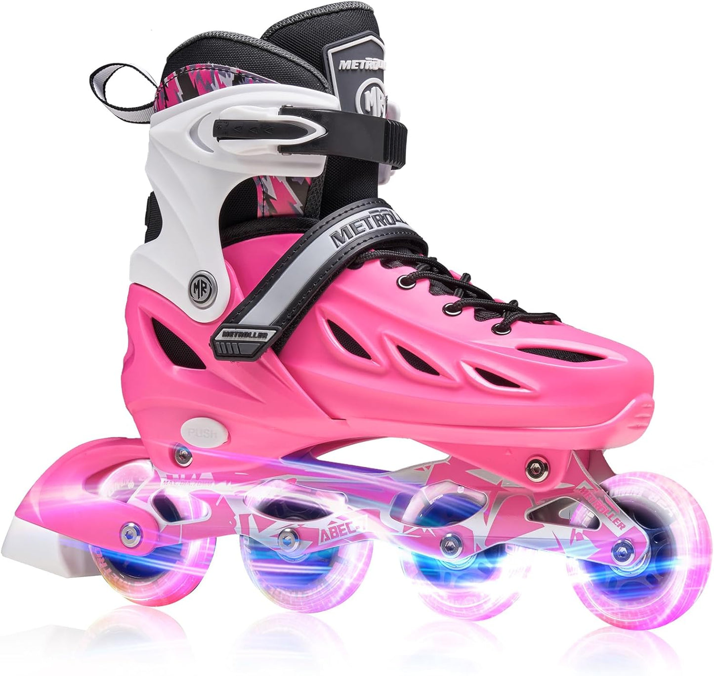 Metroller Inline Skates - Adjustable Sizes for Kids & Adults | Light-Up Wheels for Fun & Safety