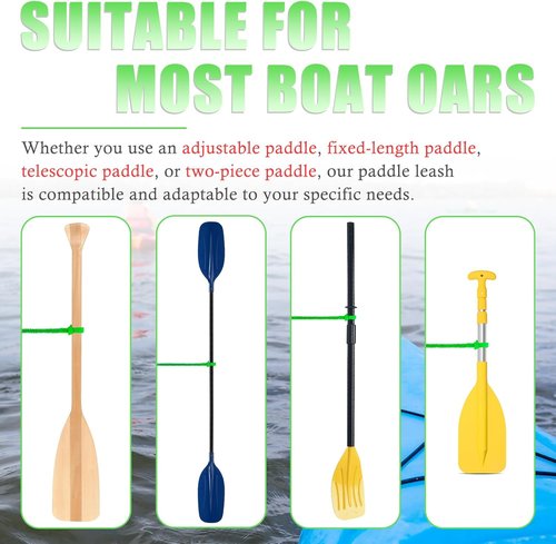 Kayak Paddle Board Tether Leash by [Brand Name] - Stretchable 3.3-7 Feet Strap with Carabiner for SUP & Fishing Gear