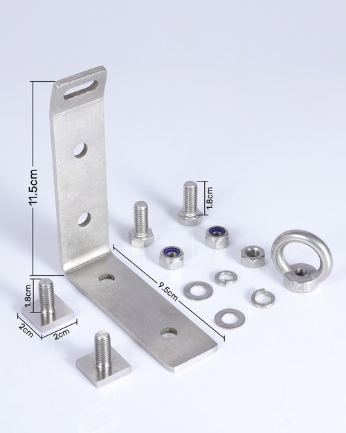 Load Stops Replacement T-Slot Truck Cross Bar, 304 Stainless Steel Roof Rack Brackets, Easy Install No Drilling, for Ladders, Kayaks, Skis, Pickup Truck & SUV Owners – 4 Pack