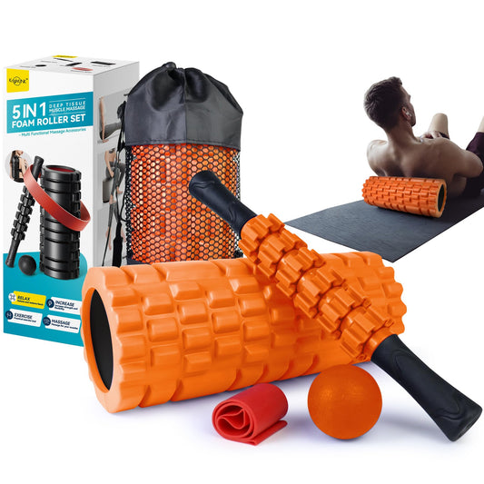 Krightlink 5 in 1 Foam Roller Set Trigger Point Exercise Foam Roller