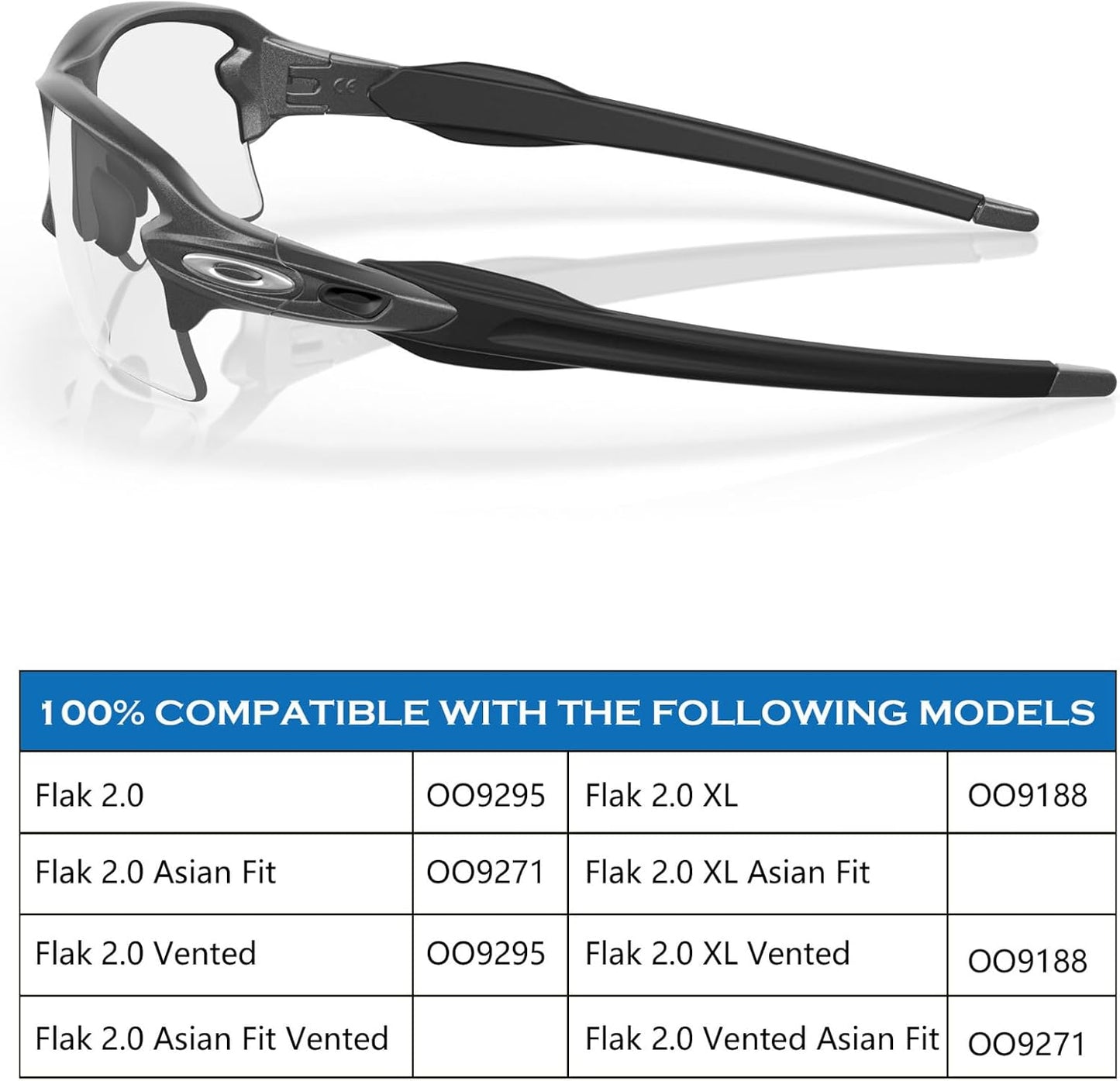 Oakley Replacement Earsocks & Nosepieces Rubber Kits - Compatible with Flak 2.0 & Flak 2.0 XL