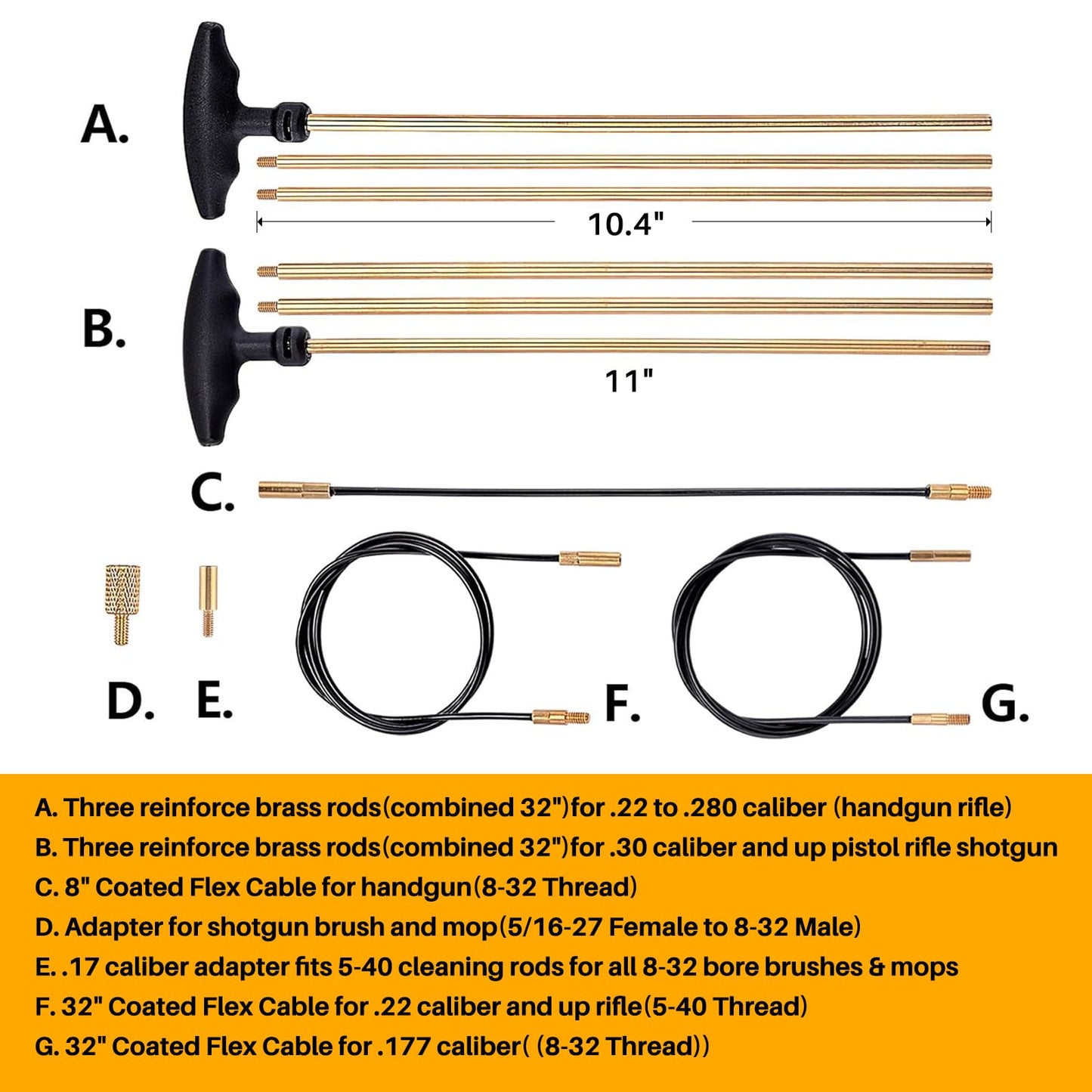 BOOSTEADY Gun Cleaning Kit Universal Gun Cleaning Kit Shotgun Pistol Rifle Cleaning Kit with Lightweight Organized Carrying Case Gun Cleaning Supplies Gun Cleaner Bottle Plastic Jags and Tips
