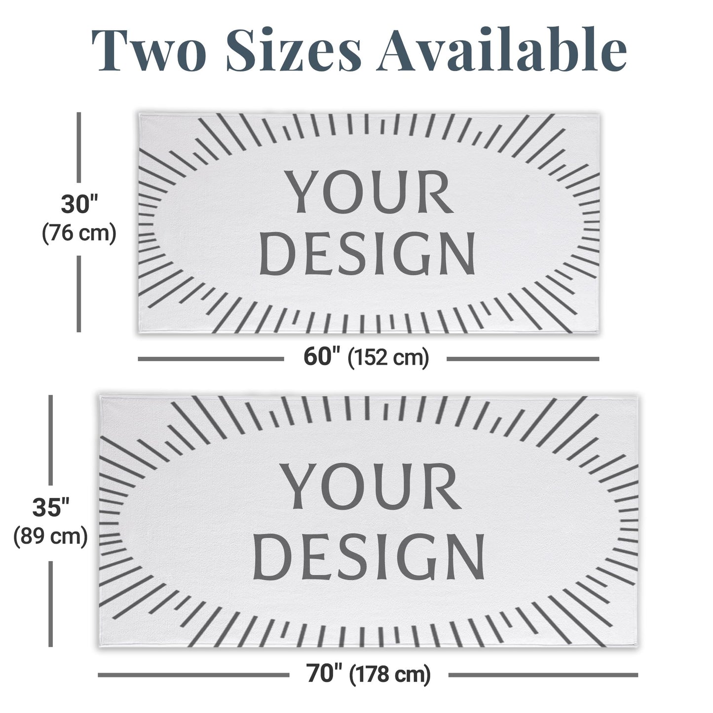 Let's Make Memories Personalized Beach Towel - Vacation Gear - for Beach, Pool, Camp, Vacation - Customize with Name - Standard Size - Flowers