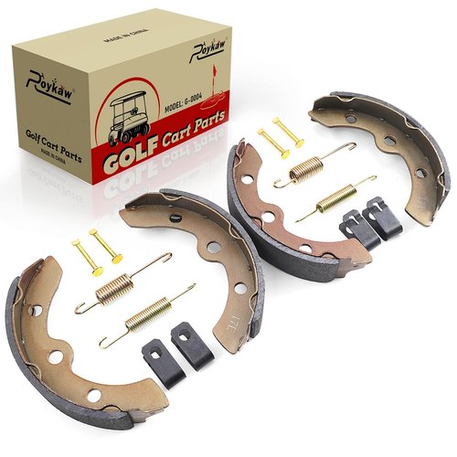Roykaw Club Car Brake Shoe Pads and Spring Kit for DS 1995-Up & Precedent Golf Cart Models Replaces # 1018232-01,1018163-01 (2 Short & 2 Long)