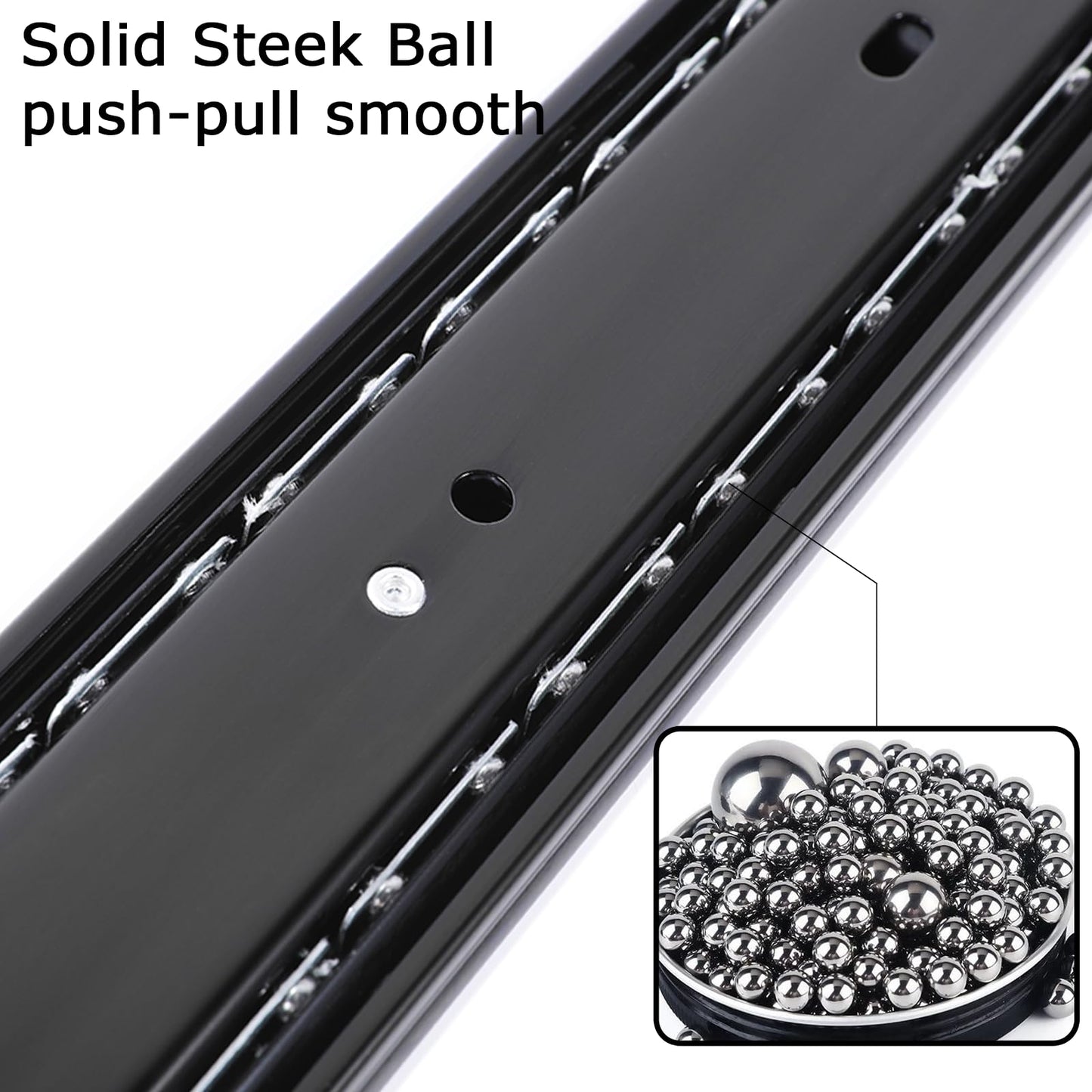 VAPSINT 10 Pairs 18 Inch Soft Close Drawer Slides Ball Bearing Full Extension Side Mount Drawer Rails, Kitchen Cabinet Rails 100lb Capacity