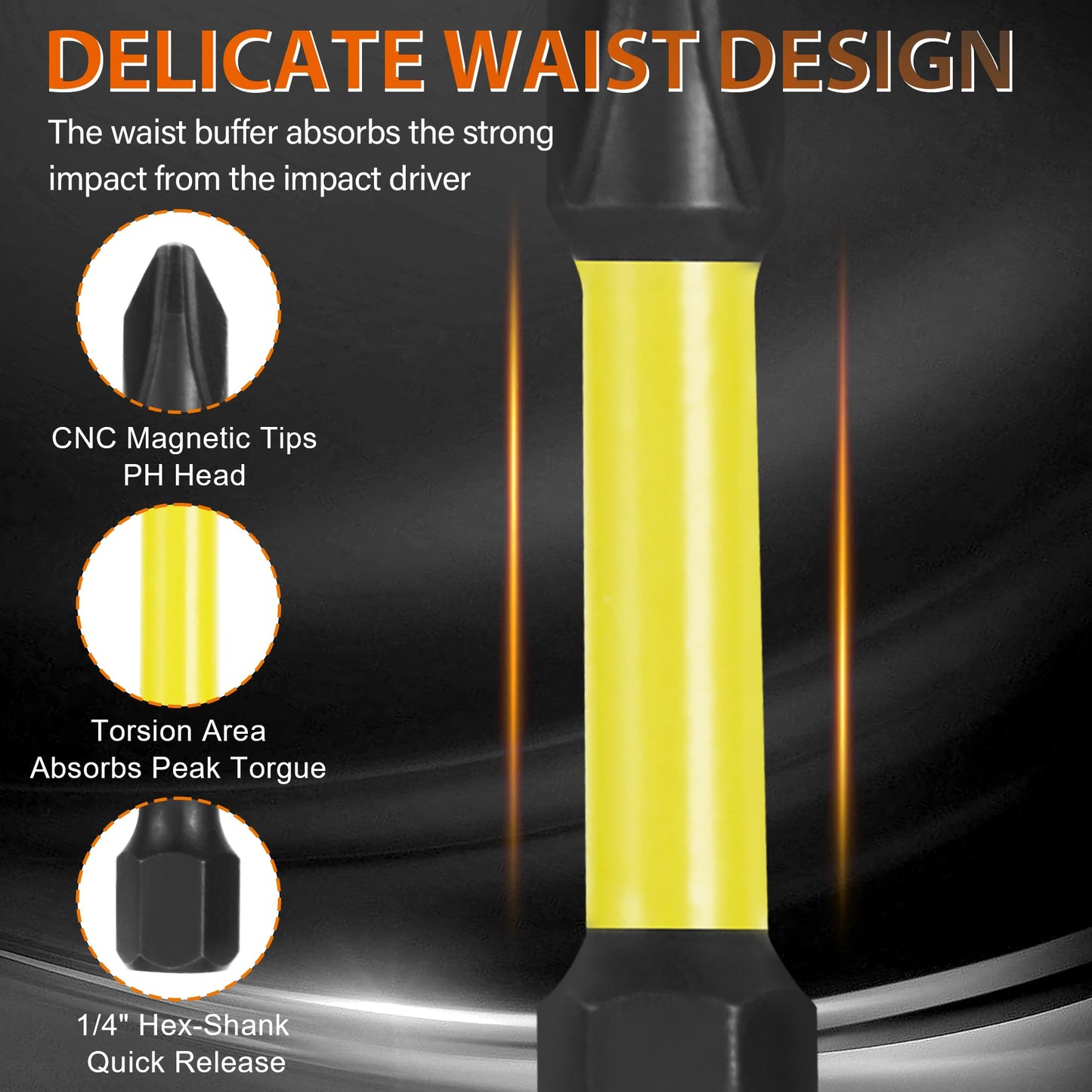 Screwdriver Bit Set, 22pcs Magnetic Impact Bit, 1/4" Hex Head Wrench, Precision CNC Machining, S2 Alloy Steel, High Torque Strength Precision Tools, Torx Bit Socket Sets with Storage Box