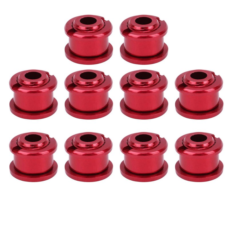 Pwshymi 10PCS Chainring Bolts CNC Crankset Chain Ring Single Speed Chainring Bolts Red Chainring Bolts Bicicletas y piezas de repuesto
