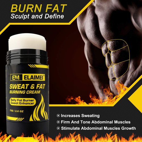 ELAIMEI Fat Burning Sweat Cream - Weight Loss Workout Enhancer Hot Gel for Belly & Tummy | Anti-Cellulite Massage Cream for Men & Women