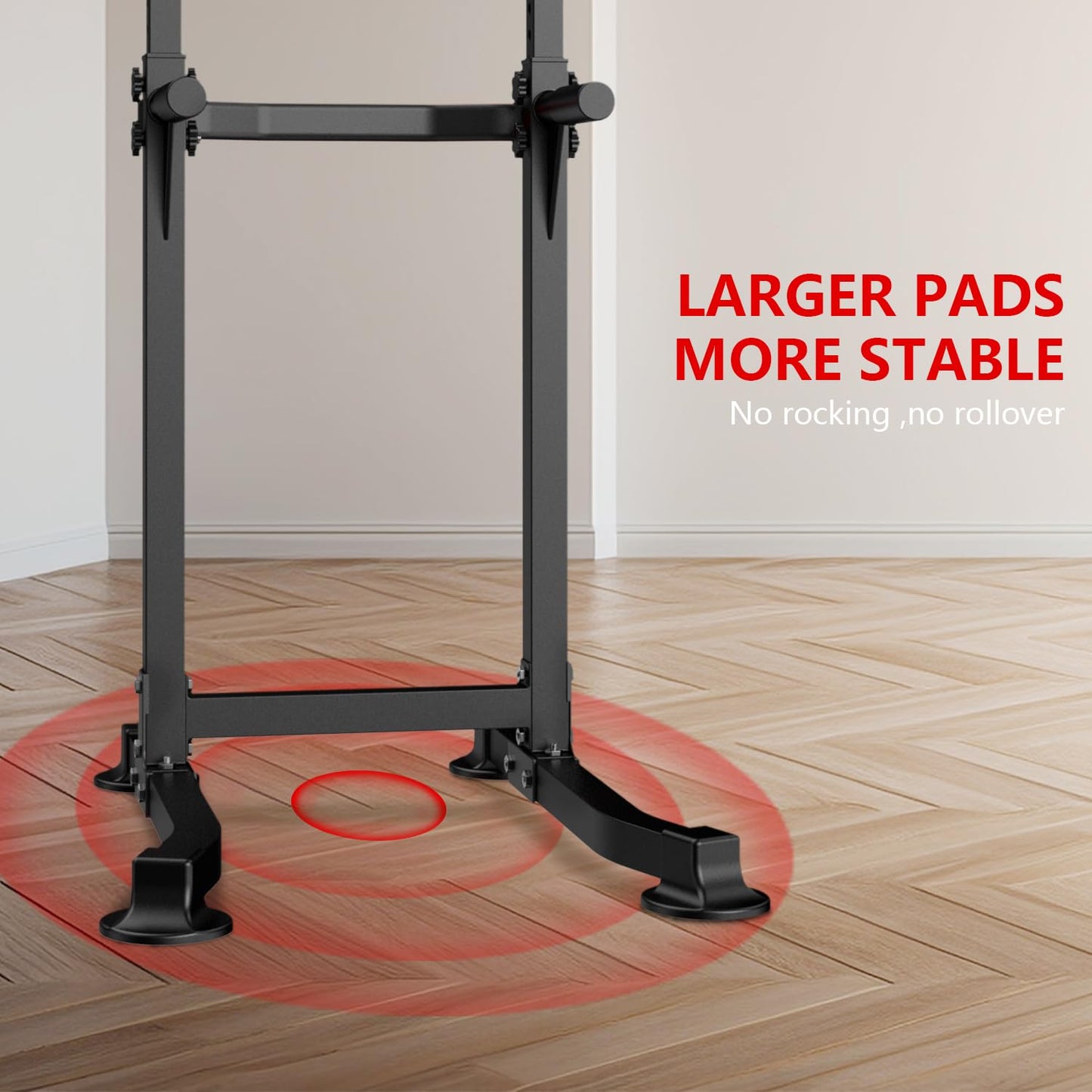 ZENOVA Pull Up Bar Dip Bar Power Tower Workout Dip Station Height Adjustable Free Standing Chin Up Bar Home Gym Equipment 300LBS Weight Capacity