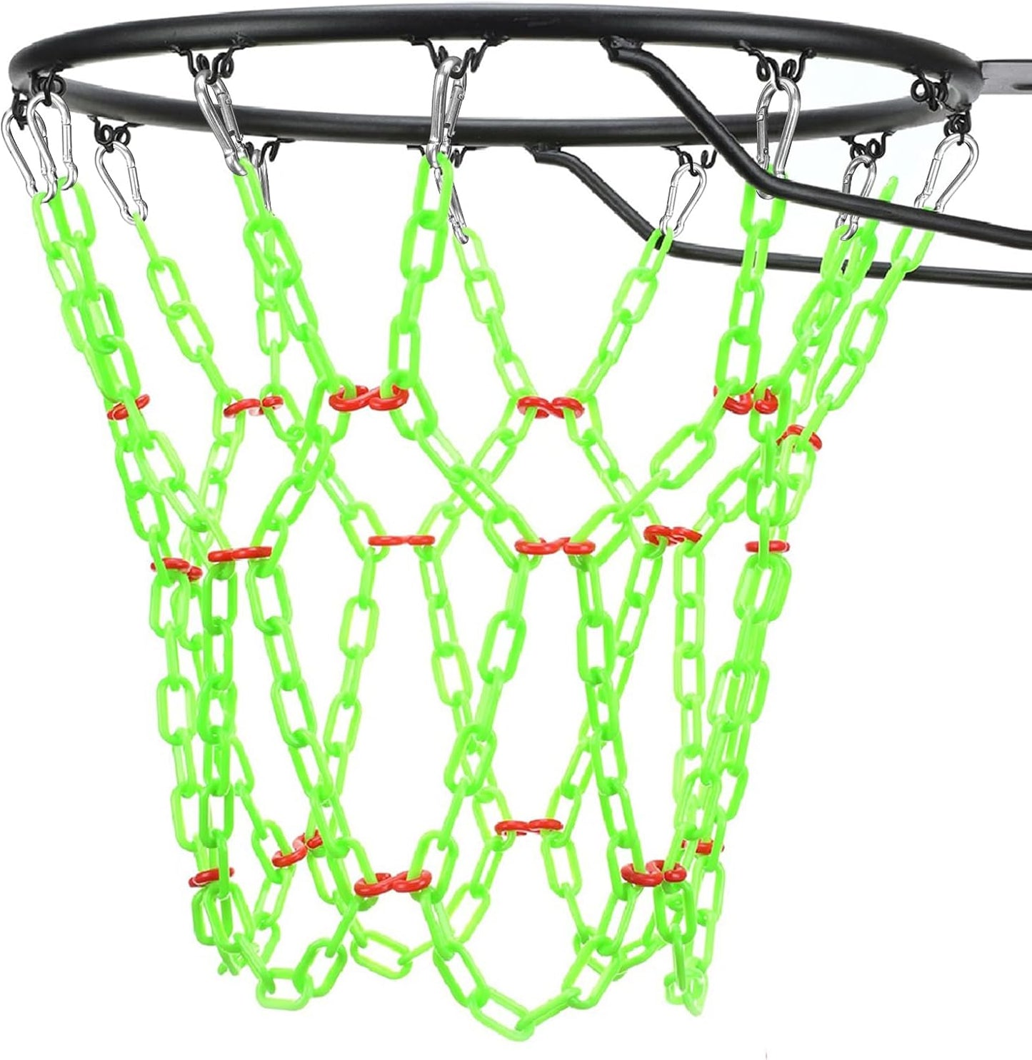 Skiennix Heavy-Duty Basketball Net Replacement - Anti-Rust Resin for Indoor/Outdoor Use | Standard 12-Ring
