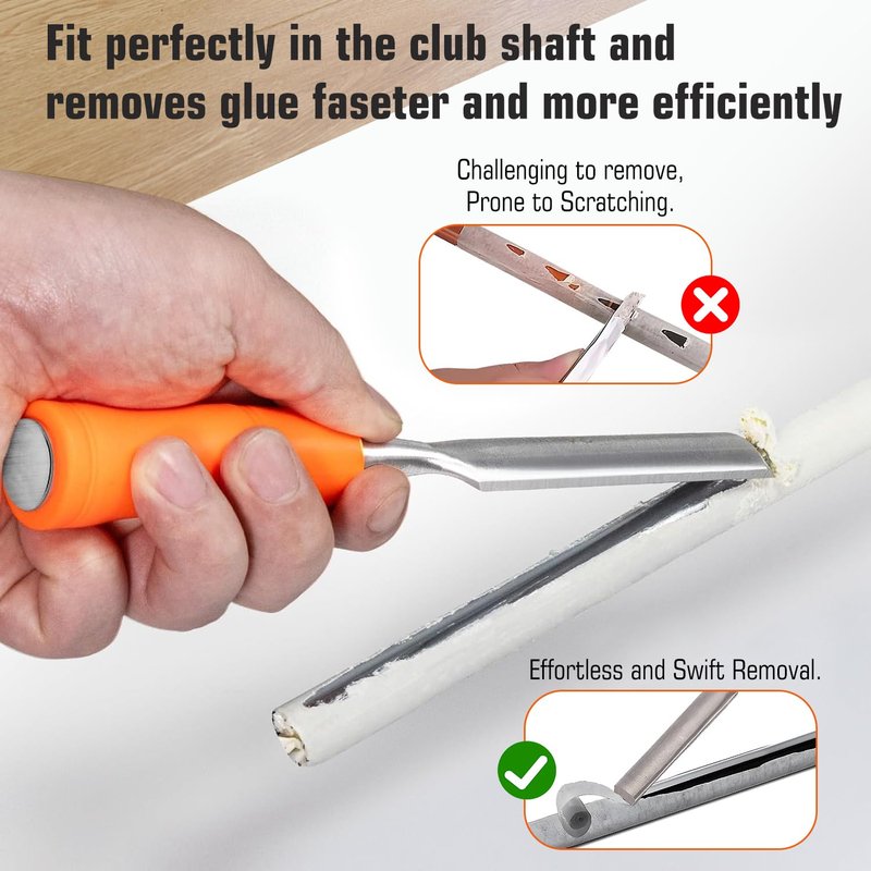 lovivid Golf Grip Kit for Regripping Golf Clubs - Include Portable Table Vise Rubber Clamp, 15 Tapes Strips, Golf Grip Removal Tool with Solvent