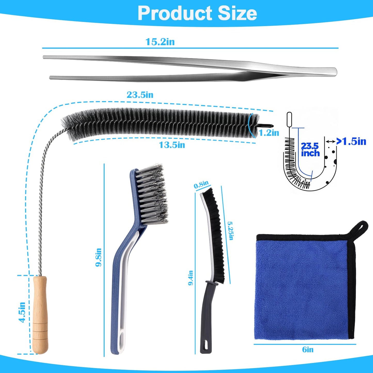 XANGNIER 5 Pack Dryer Vent Cleaner Kit,Flexible Dryer Lint Brush Vent Cleaner,Dryer Lint Trap Cleaning Tool,Laundry Room Essentials Lint Remover Accessories,Household Cleaning Tools