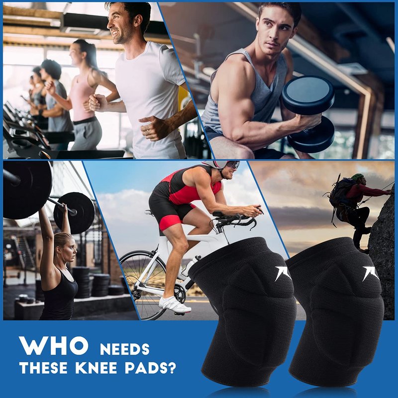 Racbeuk Volleyball Knee Pads,Knee Compression Sleeve Support for Men Women with High Protection Pads,Professional Grade Knee Pads for Running,Meniscus Tear,ACL,Arthritis,Joint Pain Relief