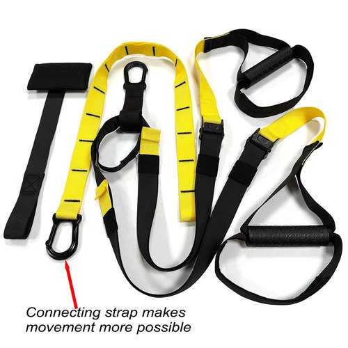 LONGLC Fitness Strap, Home Resistance Training Kit, Workout Straps with Handles for Home Gym, Yoga Bands for Stretching, Exercise Straps, Yoga Stretching Strap, Bodyweight Resistance Workout Straps for Indoor & Outdoor