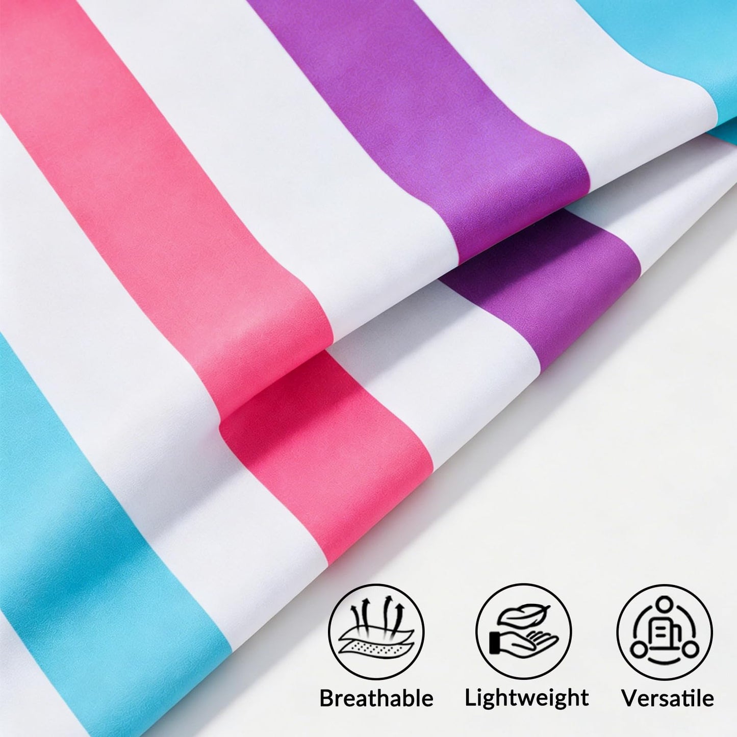 Exclusivo Mezcla Microfiber Quick Dry Beach Towel, Large Lightweight Sandfree Pool Towel for Swimming Camping Travel with Bag (Purple, 30x60 Inches)