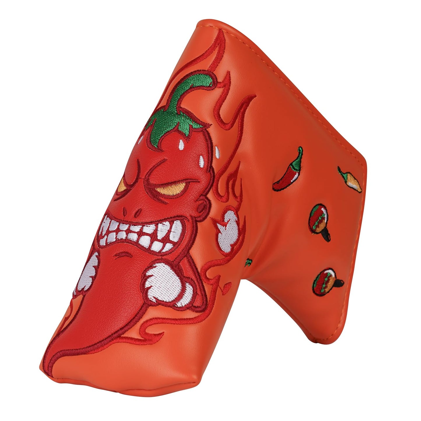BIG TEETH Golf Blade Putter Cover Headcover Club Protector Magnetic Bar Closure Lucky Putter Cover