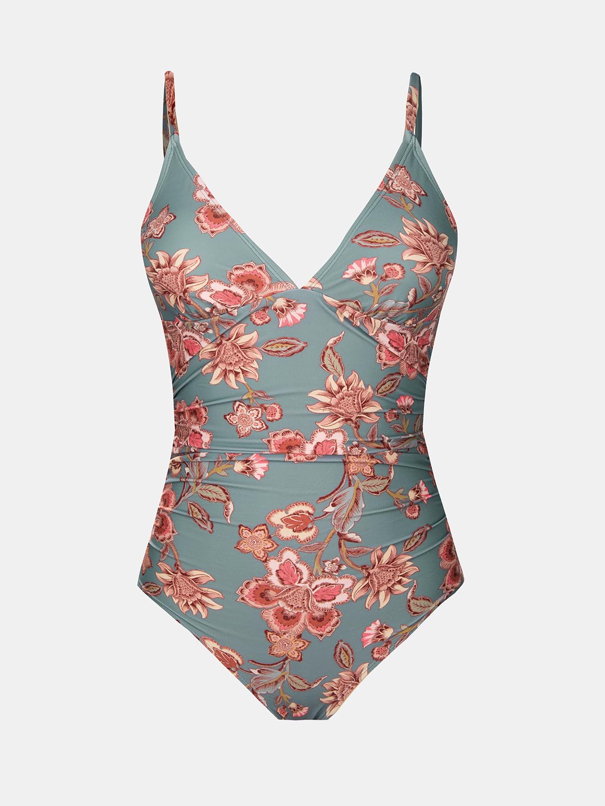 CUPSHE Women's One Piece Swimsuit Tummy Control Bathing Suit V Neck Swimwear S