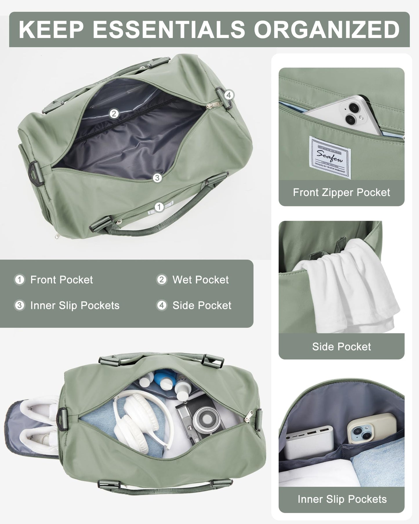Gym Bag Womens Mens with Shoes Compartment and Wet Pocket Travel Duffel Bag for Women for Plane Sport Gym Tote Bags Swimming Yoga Waterproof Weekend Overnight Carry on Bag Hospital Holdalls