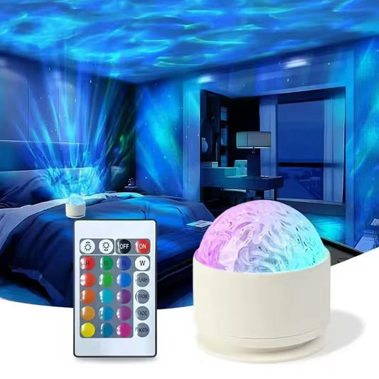Neioaas 2 in 1 Northern Lights Projector, 16 Color Aurora Night Light Projector,Remote Galaxy Light Projector,USB Recharge Ocean Wave Projector for Playroom Birthday Kids Teen Gift (Aurora & Wave)