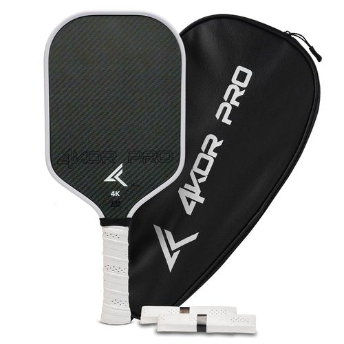 4KOR PRO Edition Carbon Fiber Pickleball Paddle – USAPA Approved 16mm Elongated Paddle – Lightweight Composite Professional Pickleball Racket for Adults with Replacement Grip Tape and Storage Case