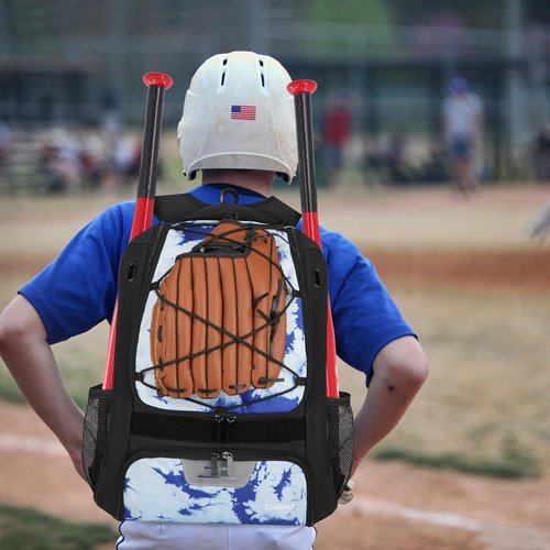 Goloni Baseball Backpack - Adult Softball Bat Bag with Shoe Compartment & Large Main Storage