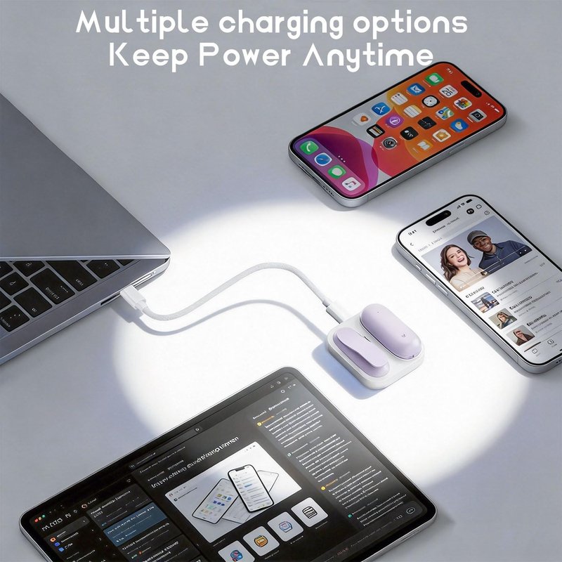 Tedubax 2-in-1 Magnetic Charging Dock for PLAUD NotePin Voice Recorder with USB-C Braided Cable, Fast Charging Replacement Accessory for NotePin AI Voice Recorder