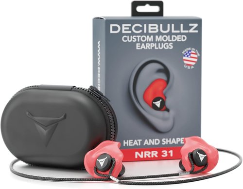 Decibullz Custom Molded Earplugs - Pro Pack Bundle in Red | Ultimate Noise Isolation