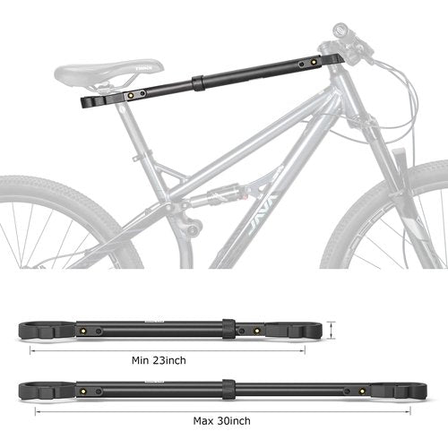 Bike Crossbar Adapter for Bike Rack - Top Tube Cross-Bar Adjustable - Bicycle Bike Adapter Bar for Low-Step Step-Through Bikes, BMXs, Ladies and Kids Bikes 70 lbs Capacity (Bike Crossbar)