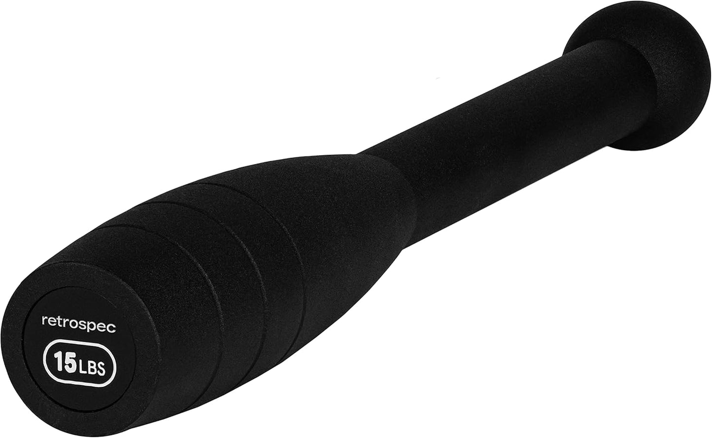 Retrospec Grip Steel Club - Versatile Strength Training & Rehabilitation Tool | 5, 10, 15lb Options for All