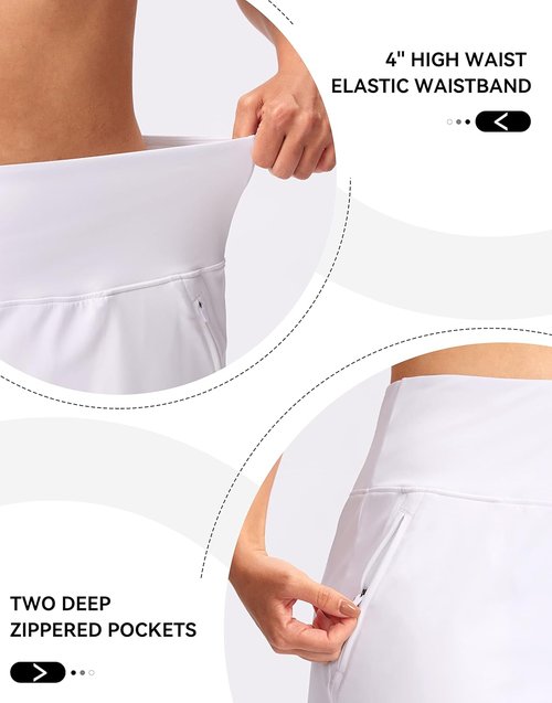 G Gradual Golf Skirts for Women - High Waisted Skorts with Zipper Pockets | Casual Summer Athletic Wear
