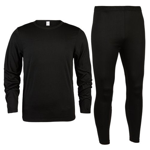 Polar Extreme HEAT MENS BRUSHED BASE LAYER 2 PC SET LARGE- BLACK