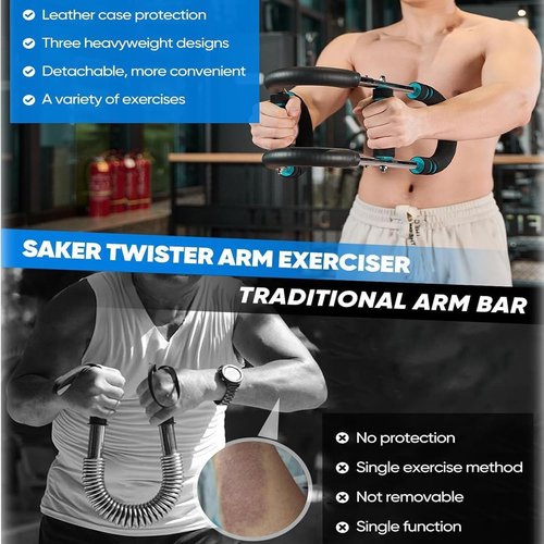 Arm Trainer, Adjustable 20-110lbs Chest Workout Eauipment, Portable Arm and Chest MuscleTrainer, Gorilla Bar for Chest Workout, Upper Body Workout Equipment for Men and Women