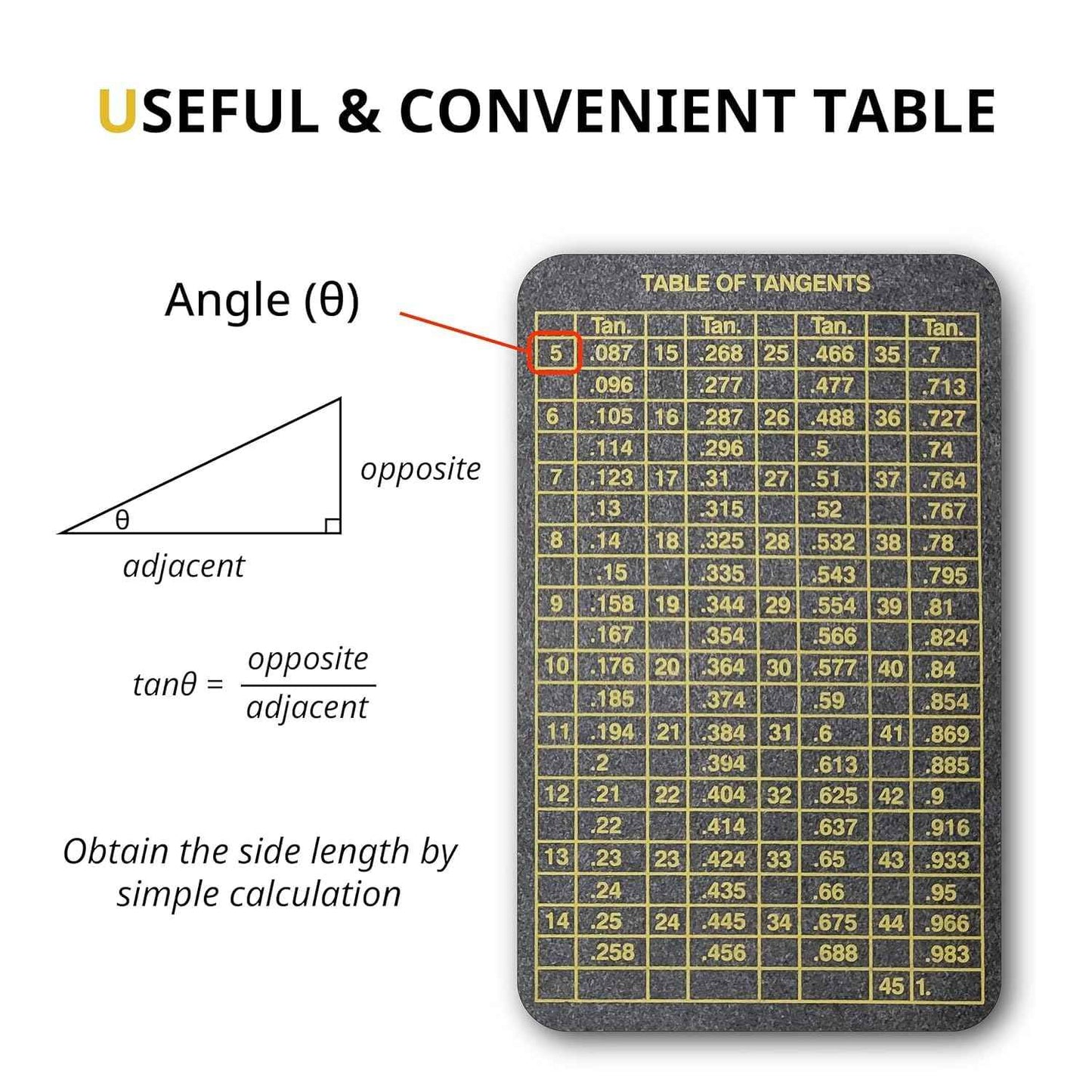 JHTii Flex Angle Diameter and Circumference Measuring and Marking Gauge for 6" to 16" Pipe Measure Tool, Wrap Around Tape 5" x 9' (Large) Yellow