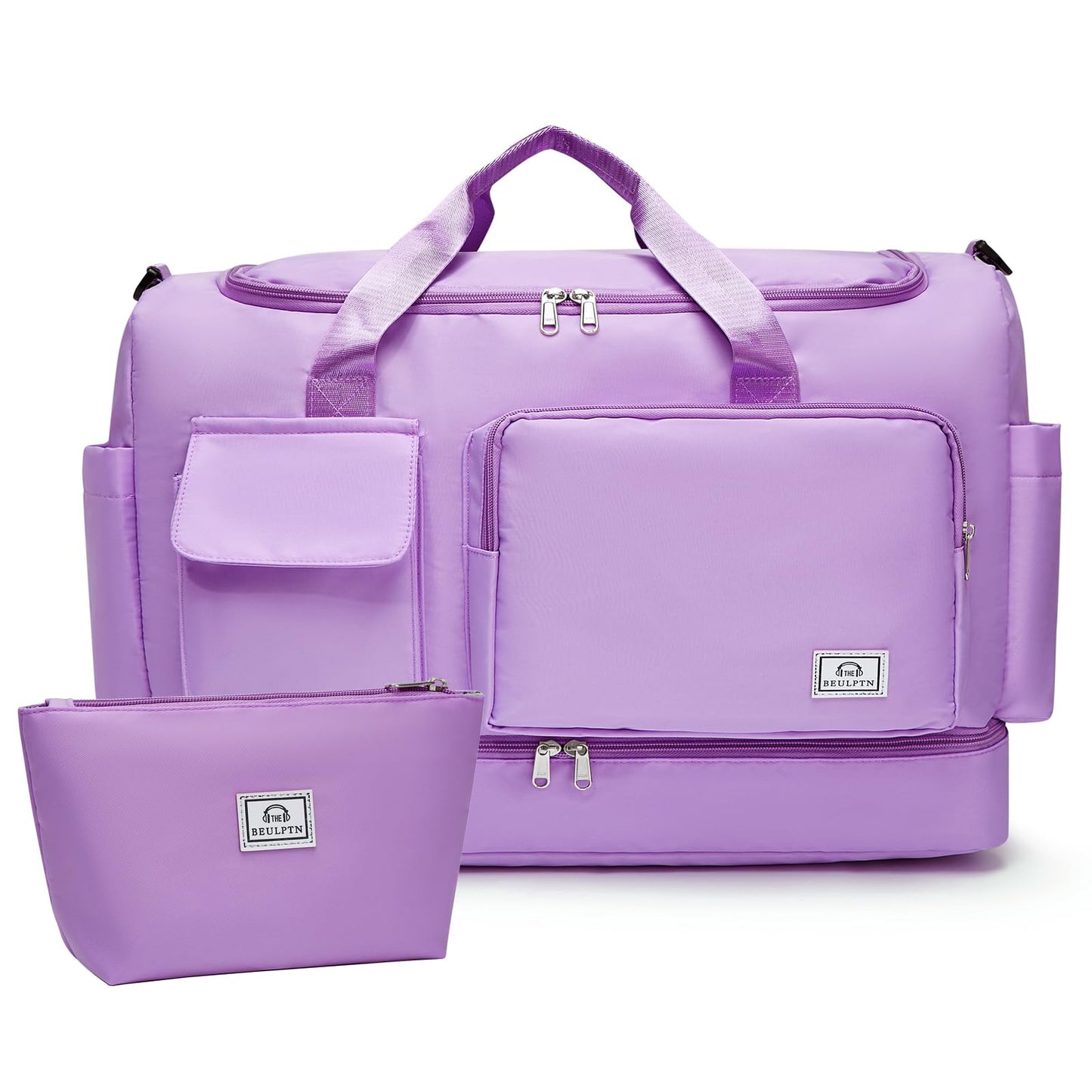 Large Travel Duffle Bag, Carry On Weekender Bag with Shoe Compartment, Gym Tote Overnight Bags for Women for Travel with Toiletry Bag