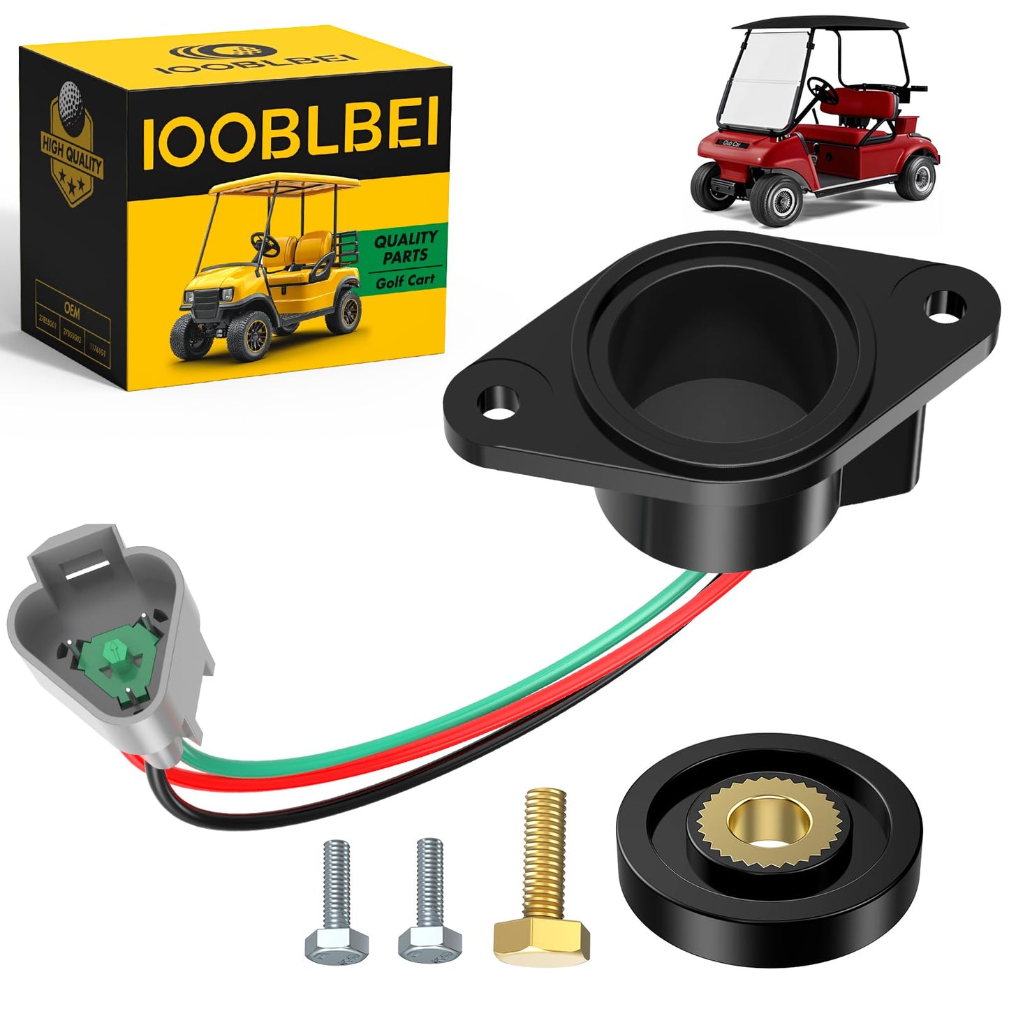 IOOBLBEI 48V (High Speed-up) Golf Cart Speed Sensor for Club Car DS & Precedent 2004-up Electric with ADC Motor, Club Car Magnet Speed Sensors Replace OEM# 1027049-01 102265601, Faster, Easy Install