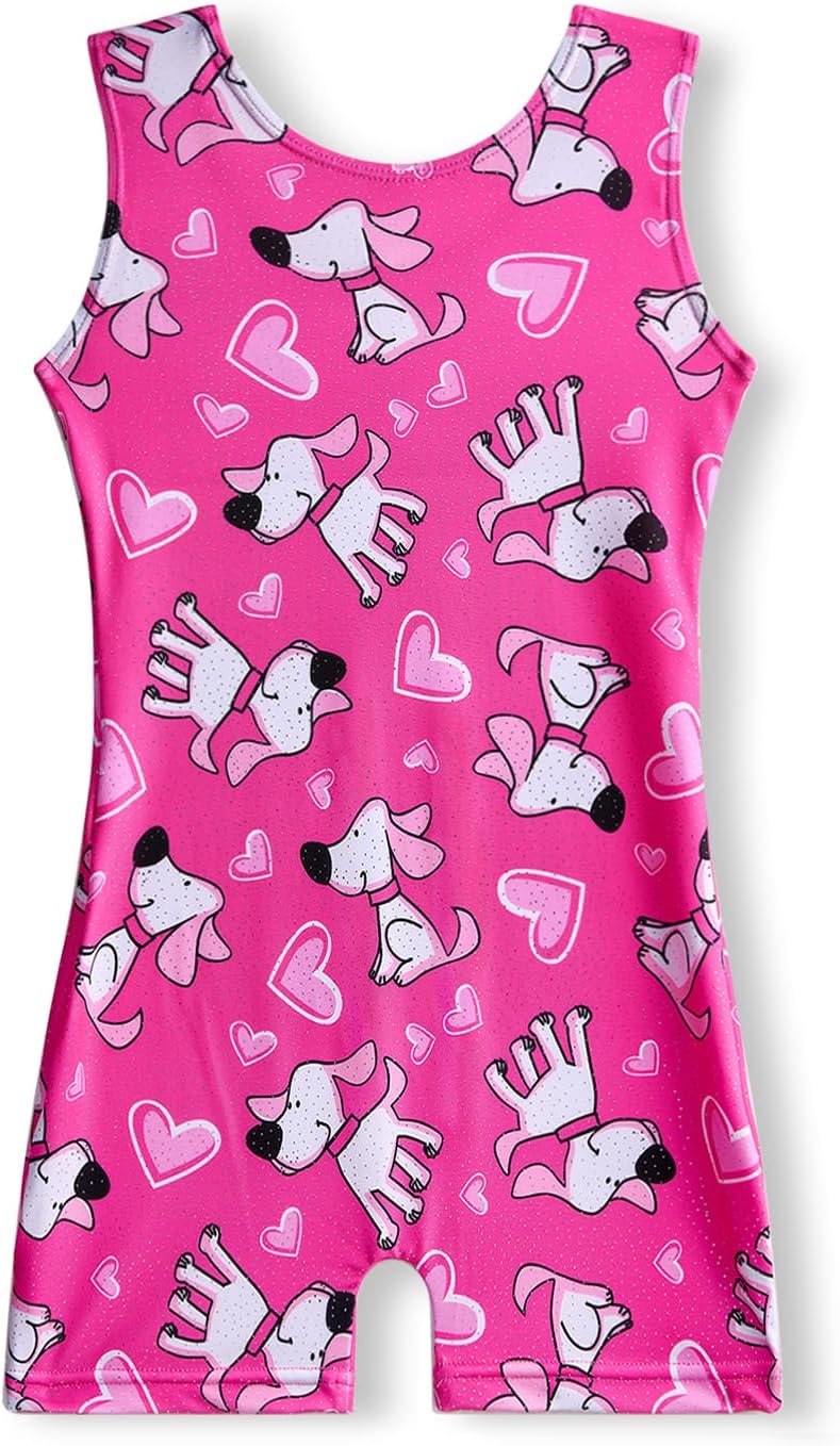 Skiennix Gymnastics Leotards for Girls | Toddler Biketard Unitard Outfit in Multiple Colors (2T-8T)