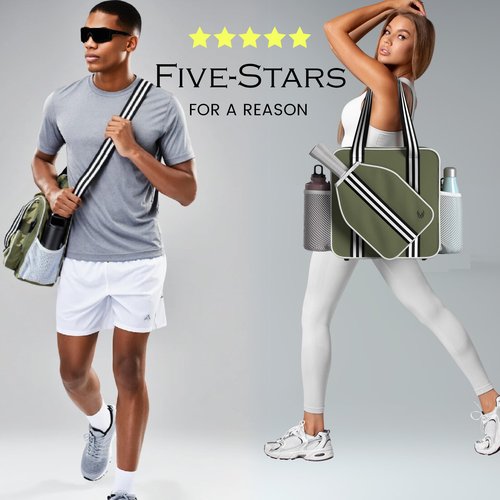LITMON Pickleball Tote Bag - Detachable Cooler & Fence Hooks – Large Sports Bag for Women & Men, Holds Paddles & Balls (Khaki)