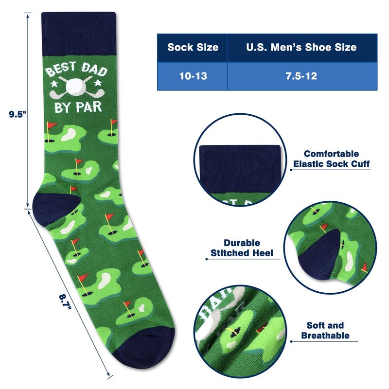 Vansolinne Golf Gifts for Men Father's Day Golfing Socks Golf Towel Microfiber Waffle Golf Ball Navy Blue Bag Novelty Funny Gifts for Golfers Dad Father Grandpa Papa Retirement Birthday