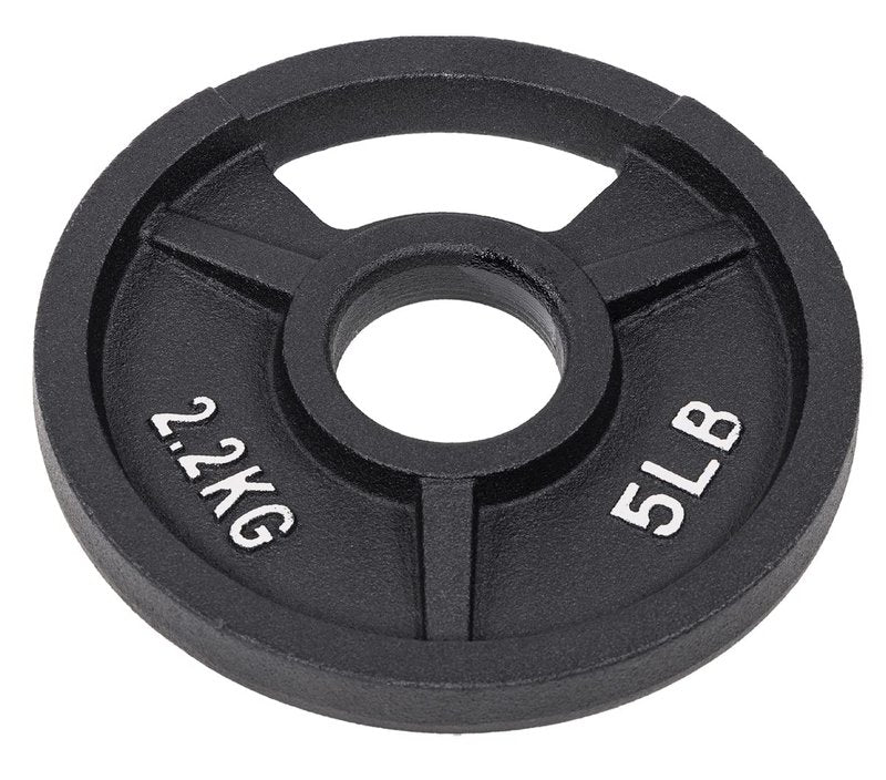 Signature Fitness Cast Iron Plate Weight Plate for Strength Training and Weightlifting, 1-Inch Center (Standard), 2.5LB (Set of 4)