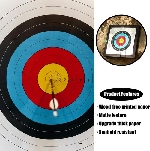 Archery Target - 16x16 Inch 10 Ring Bow and Arrow Target for Hunting & Practice | Durable Design