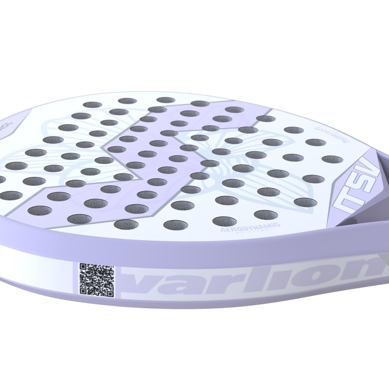 Varlion Padel Racket LW Hexagon 8.8 Orquidea – Professional Paddle Racket for Enhanced Control Aerodynamic Frame Soft EVA Core Sleek Design