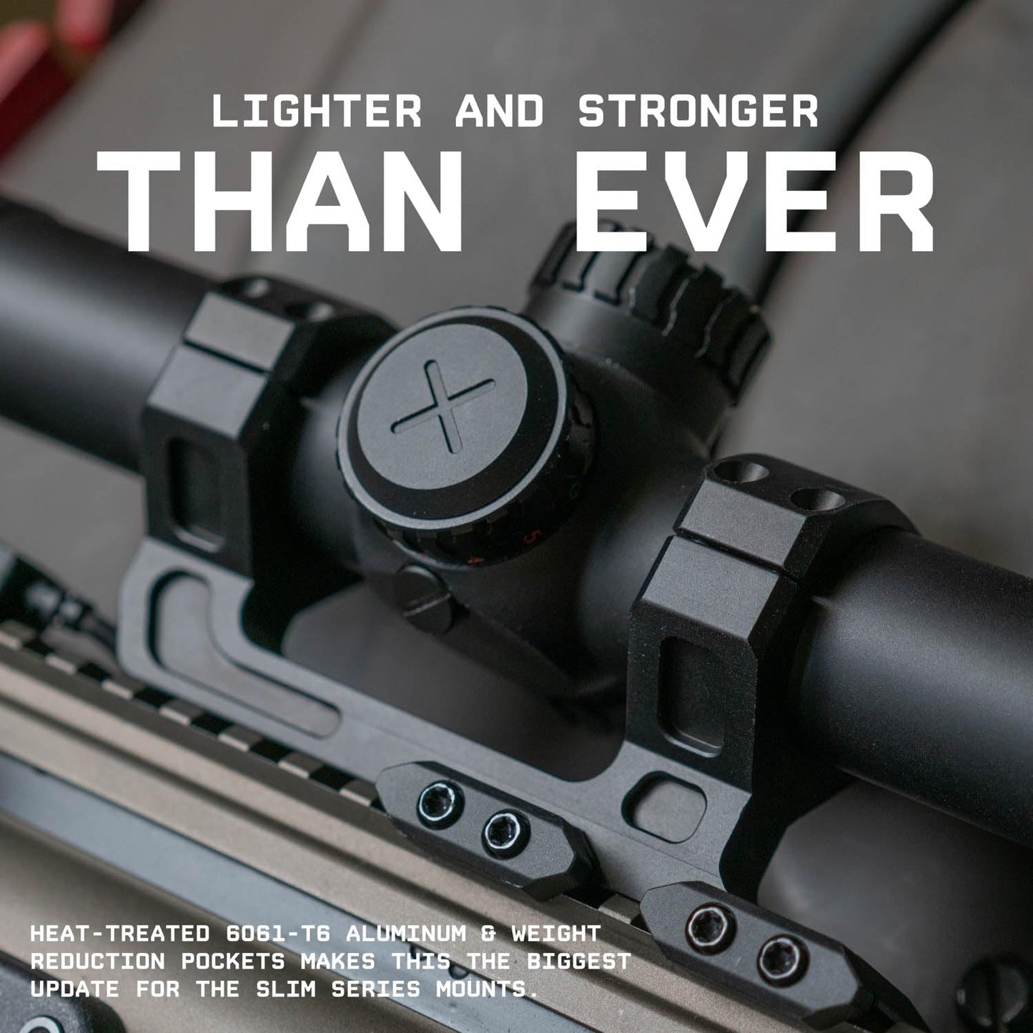 Monstrum Slim Profile Series V2 Ultralight Dual Ring Scope Mount | 1 inch Diameter