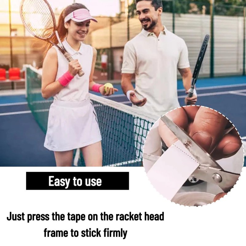 Racket Protections Tape, Tennis Guard Anti Scratch Tape Racket Frame Guard PU Protective Sticker for Tennis Practice Racquetballs