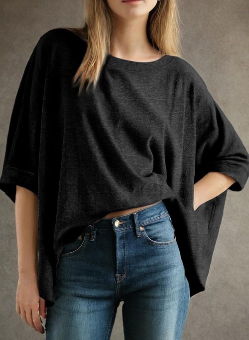Dokotoo Women's Summer Solid T-Shirts - Loose Oversized Basic Tee in Various Colors