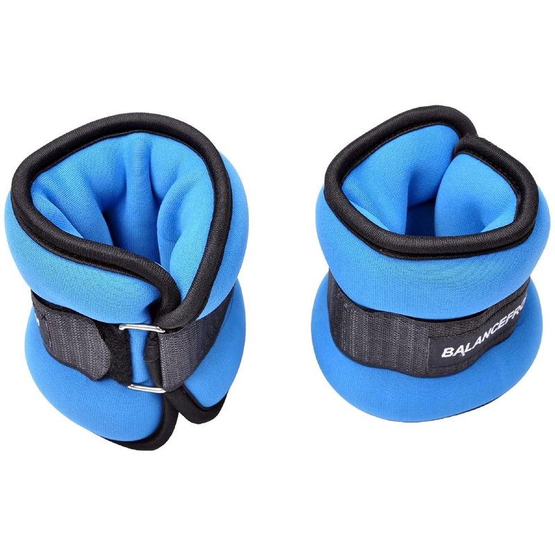 Signature Fitness Fully Adjustable Ankle Wrist Arm Leg Weights, 2 lbs each (4-lb pair), Blue