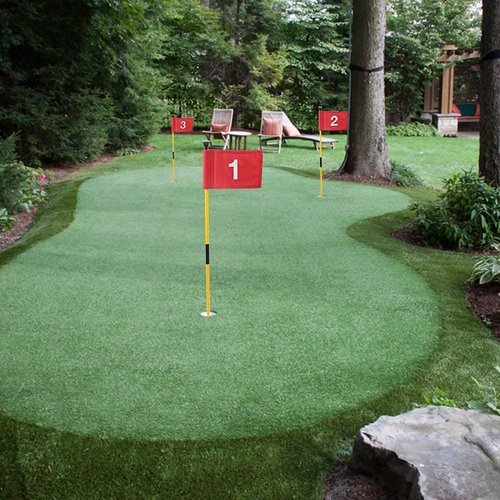 KINGTOP Golf Hole Cup Flagpole Set for Practice Putting Green, 4” Putting Cup Fit PGA | LPGA | USGA Regulations, 2-Section Flag Stick Design, 3 Feet, 2-Pack