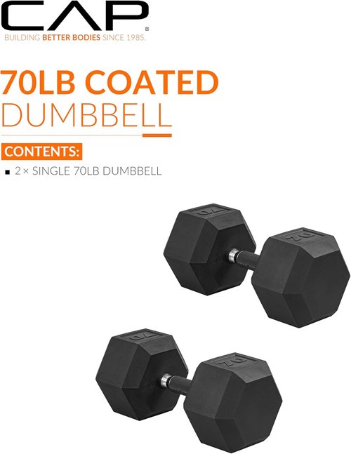 CAP Barbell Coated Dumbbell Weights - Versatile Pairs & Sets for All Fitness Levels