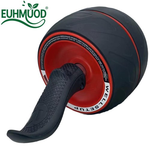 EUHMUOD Ab Roller Wheel with Built-in Spring Resistance, Ergonomic Core Workout Equipment for Home Gym, Dual-Wheel Design & Non-Slip Grips - 300lb Capacity
