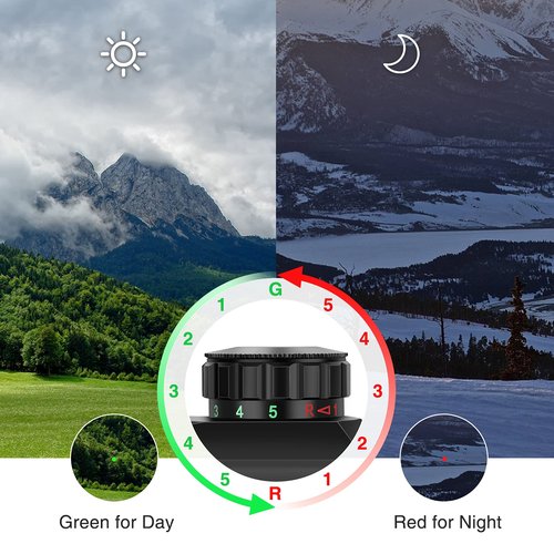EZshoot Red Green Dot Sight Red Dot Scope Reflex Sight with Lens Cap 20mm/11mm Picatinny Rail Mount